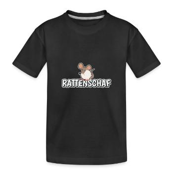 Rattenschaf - Schafe - Wolle - Kinder Premium Bio T-Shirt - Schwarz - Vorne