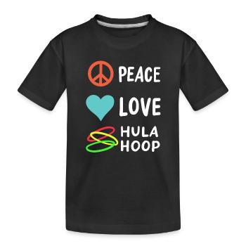 Hulahoop - Kids' Premium Organic T-Shirt - black - Front