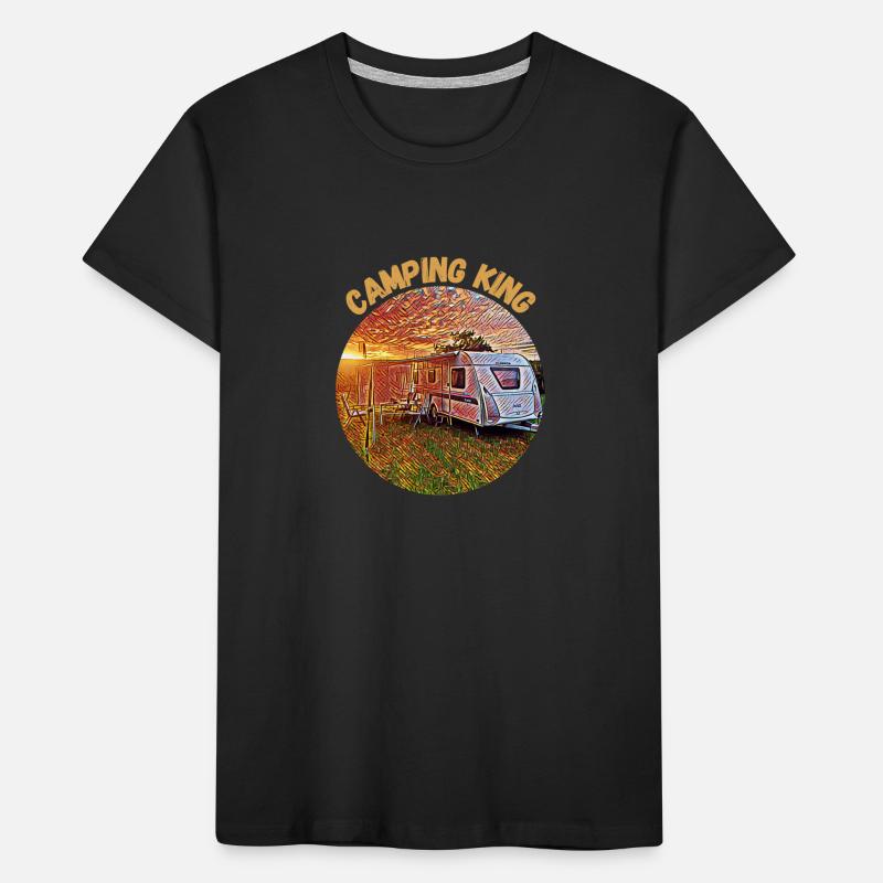 Camping King, Caravan, Design, Gift idea, Kids' Premium Organic T-Shirt