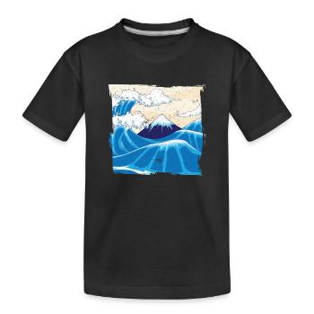 Japonais Big Wave Japon - T-shirt bio Premium Enfant - noir - Devant