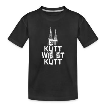 Köln Et Kütt Wie Et Kütt Kölner Grundgesetz Kölsch - Kinder Premium Bio T-Shirt - Schwarz - Vorne