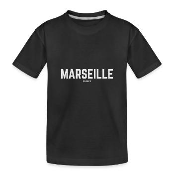 Marseille Frankreich - Kinder Premium Bio T-Shirt - Schwarz - Vorne