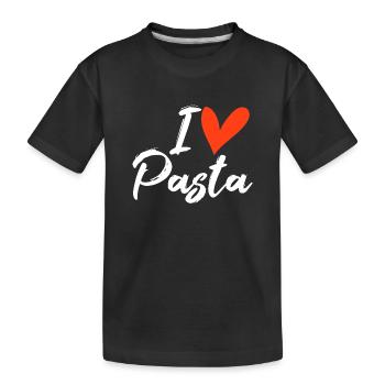 pasta - Kids' Premium Organic T-Shirt - black - Front