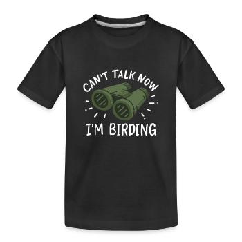 Observation des oiseaux Ornithologues amateurs - T-shirt bio Premium Enfant - noir - Devant