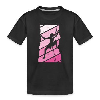 Climber Climbing - Kids' Premium Organic T-Shirt - black - Front