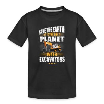 Opérateur de pelleteuse Opérateur de pelleteuse - T-shirt bio Premium Enfant - noir - Devant