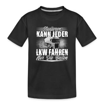 LKW-FAHRER - Kinder Premium Bio T-Shirt - Schwarz - Vorne