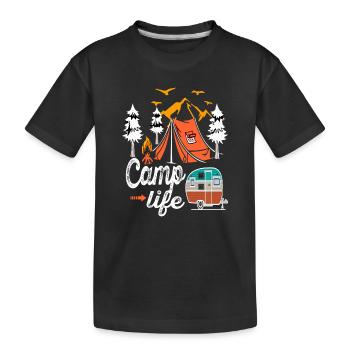 camping - T-shirt bio Premium Enfant - noir - Devant