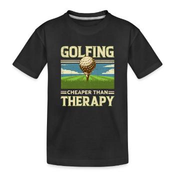 le golf - T-shirt bio Premium Enfant - noir - Devant