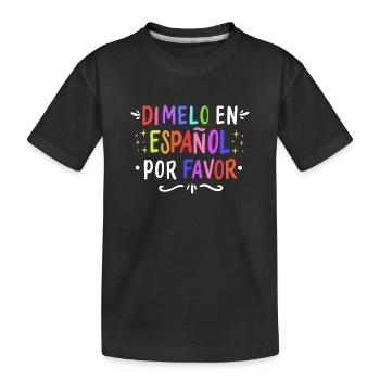 Espagnol Professeur d’espagnol Langue - T-shirt bio Premium Enfant - noir - Devant