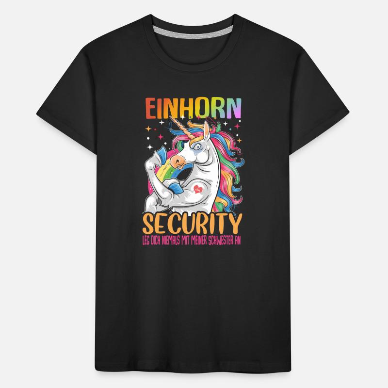 Einhorn Security Schwester Kinder Premium Bio T-Shirt