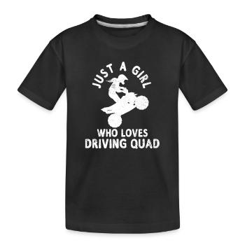 Quad Quad fahren Quad Biker - Kinder Premium Bio T-Shirt - Schwarz - Vorne