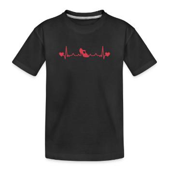 Latin danse Danse Danse Femmes Latin Heartbeat Rouge - T-shirt bio Premium Enfant - noir - Devant
