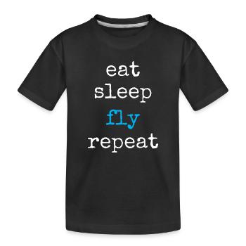 Pilote aux commandes - T-shirt bio Premium Enfant - noir - Devant