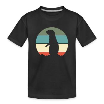 Prairies retro - T-shirt bio Premium Enfant - noir - Devant