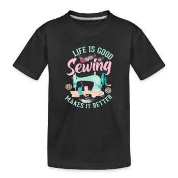 Couture - T-shirt bio Premium Enfant - noir - Devant