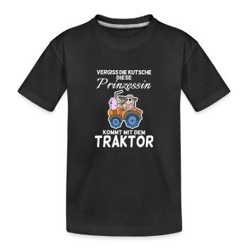 Prinzessin - Kinder Premium Bio T-Shirt - Schwarz - Vorne