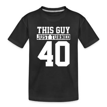 40th Birthday Forty Birthday - Kids' Premium Organic T-Shirt - black - Front