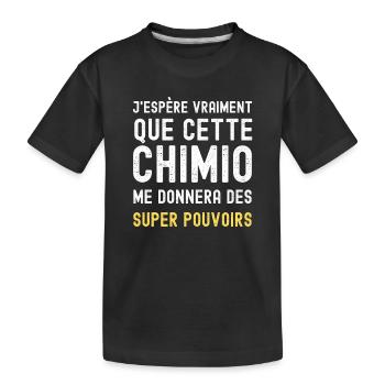 Humour de survie – Espérer des super-pouvoirs - T-shirt bio Premium Enfant - noir - Devant