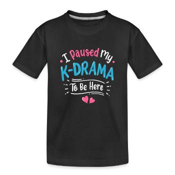 K-Drama Koreanisches Drama K-Drama-Fans - Kinder Premium Bio T-Shirt - Schwarz - Vorne