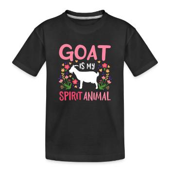 Goat goat keeper goat herder - Kids' Premium Organic T-Shirt - black - Front