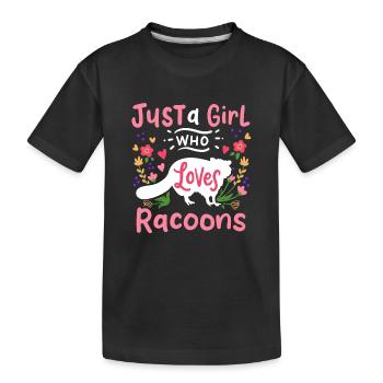 Ratons laveurs Amoureux des ratons laveurs - T-shirt bio Premium Enfant - noir - Devant