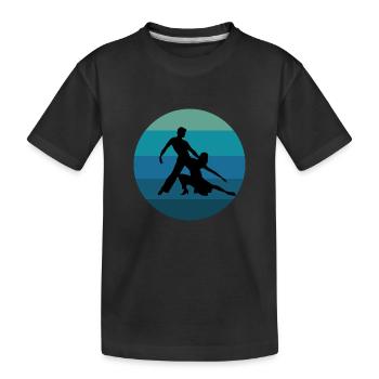 Latein tanzen Tanzpaar Salsa - Kinder Premium Bio T-Shirt - Schwarz - Vorne