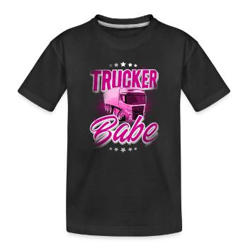 Camion routier camionneur Babe - T-shirt bio Premium Enfant - noir - Devant