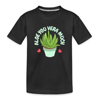 Aloe Vera Succulents - Kids' Premium Organic T-Shirt - black - Front