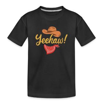 Cowboy Yeehaw Pays de l’Ouest - T-shirt bio Premium Enfant - noir - Devant