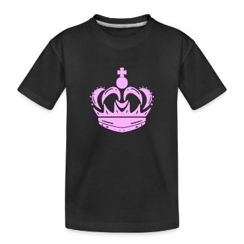 Krone Rosa - Kinder Premium Bio T-Shirt - Schwarz - Vorne