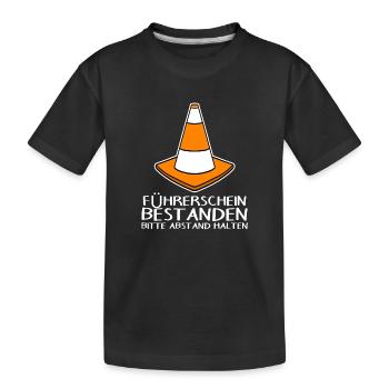Führerschein Bestanden - Kinder Premium Bio T-Shirt - Schwarz - Vorne