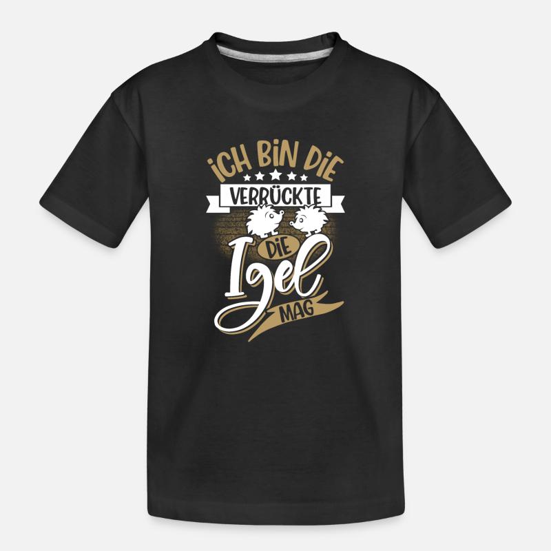 Igel - Kinder Premium Bio T-Shirt - Schwarz