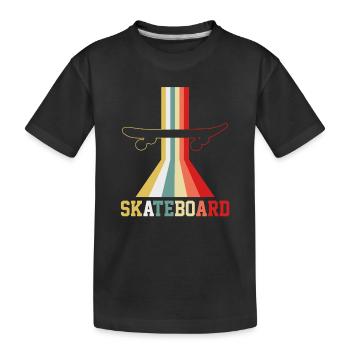 Skateboarden Skateboard Skateboarder Vintage - Kinder Premium Bio T-Shirt - Schwarz - Vorne