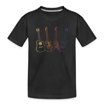 Gitarre Gitarrist - Kinder Premium Bio T-Shirt - Schwarz - Vorne