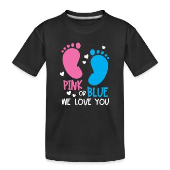 Gender Reveal Party - Kinder Premium Bio T-Shirt - Schwarz - Vorne