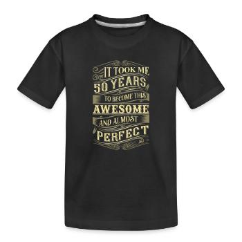 50th birthday - Kids' Premium Organic T-Shirt - black - Front