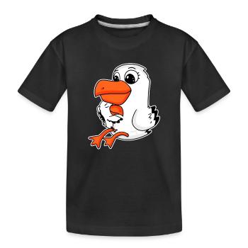 Famille de mouette - Mouette avec bébé - Mouette avec enfant - T-shirt bio Premium Enfant - noir - Devant