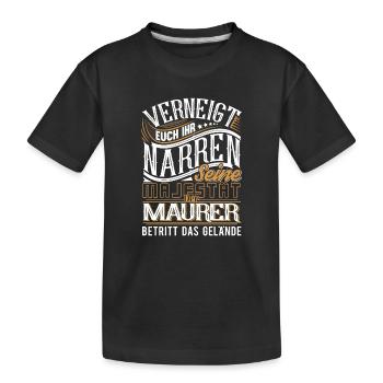 Maurer - Kinder Premium Bio T-Shirt - Schwarz - Vorne