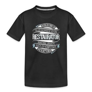 Restaurator - Kinder Premium Bio T-Shirt - Schwarz - Vorne