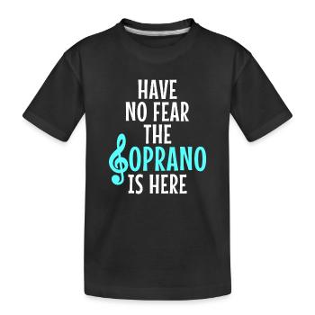 Sopran Chor Gesang - Kinder Premium Bio T-Shirt - Schwarz - Vorne