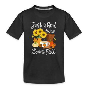 Herbst Herbstsaison - Kinder Premium Bio T-Shirt - Schwarz - Vorne