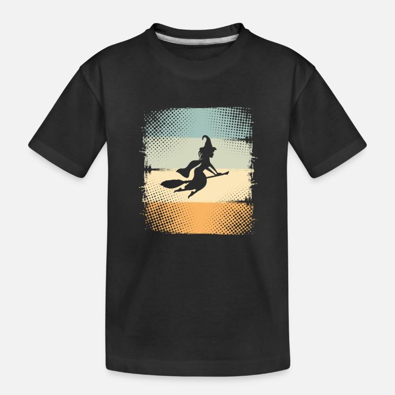 Hexe - Kinder Premium Bio T-Shirt - Schwarz