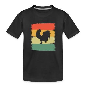 Hahn - Kinder Premium Bio T-Shirt - Schwarz - Vorne