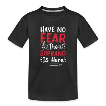 Sopran Chor Sänger - Kinder Premium Bio T-Shirt - Schwarz - Vorne