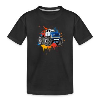 Monstertruck - Kinder Premium Bio T-Shirt - Schwarz - Vorne