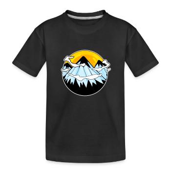 Montagnes de montagne - T-shirt bio Premium Enfant - noir - Devant