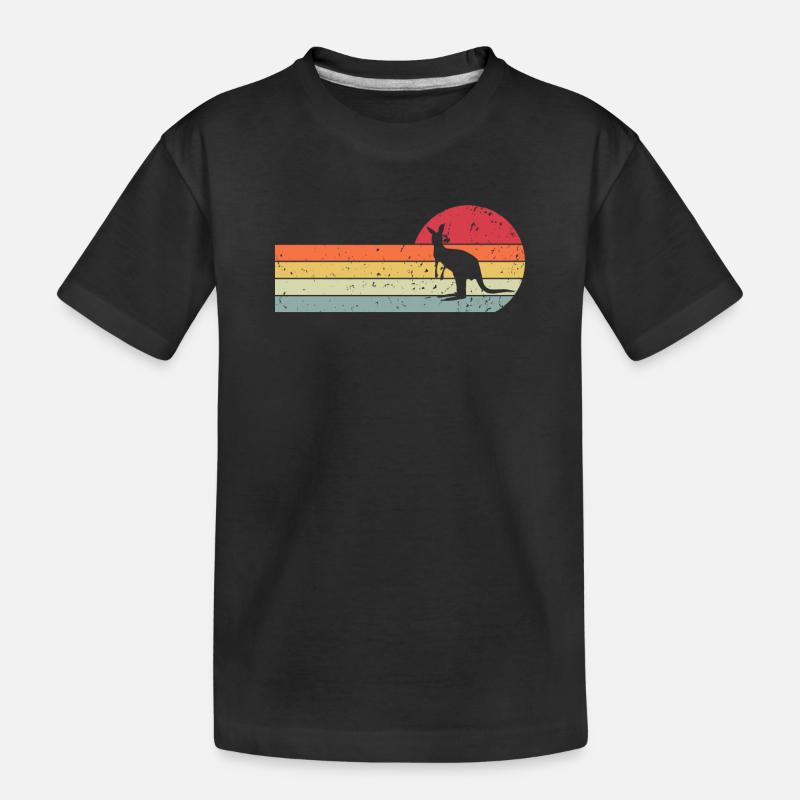 Känguru - Kinder Premium Bio T-Shirt - Schwarz