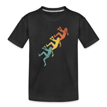 Klettern Mädchen Kletterer - Kinder Premium Bio T-Shirt - Schwarz - Vorne