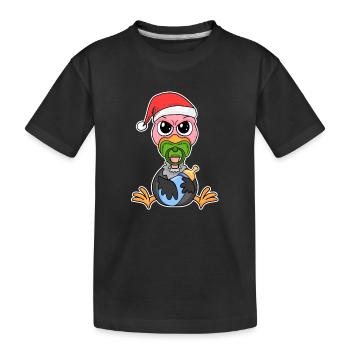 Baby Geier Weihnachten - Kinder Premium Bio T-Shirt - Schwarz - Vorne